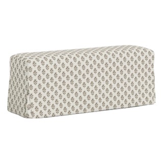 Slipcover for Stoffer Home x Cloth & Company for Lindy Slipcover Dining Bench in Francie Floral Mauve For Sale