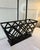 Mid Century Metal Rectangle Magazine Rack, satin black finish, great condition. Weight-7lbs, Measures- 18" wide x 6.25"...
