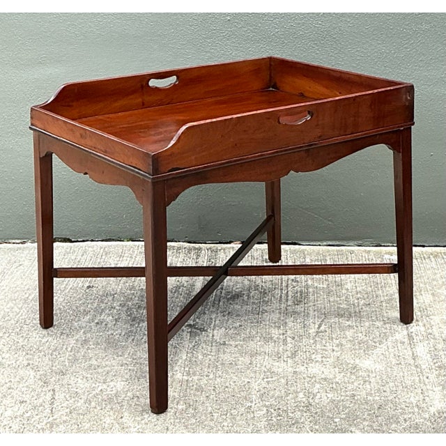 Vintage Regency Mahogany Gallery Coffee Table For Sale - Image 12 of 12