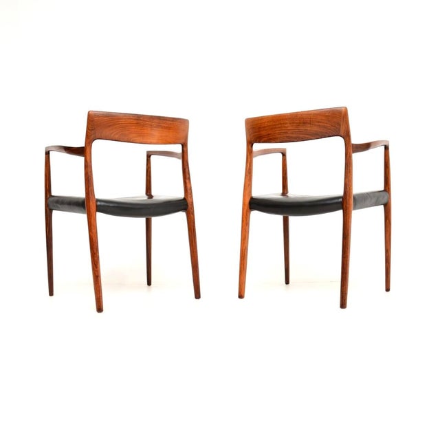 Vintage Danish Model 57 Chairs from Niels Moller, 1960s, Set of 2 For Sale - Image 4 of 11