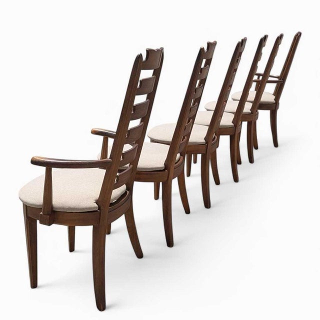 Mid 20th Century Mid-Century Modern Wooden Dining Chairs Attributed to American Furniture , Set of 6 For Sale - Image 5 of 16