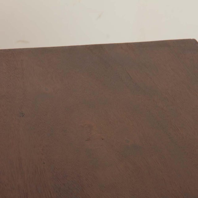 Brown Geometric Wooden Side Table, 1940s For Sale - Image 8 of 10