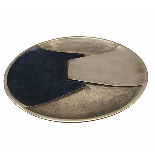 Mid-Century Modern Vintage Bronze Vase and Empty Pockets Set by Esa Ferdigolli, Italy, 1980s, Set of 2 For Sale - Image 3 of 11