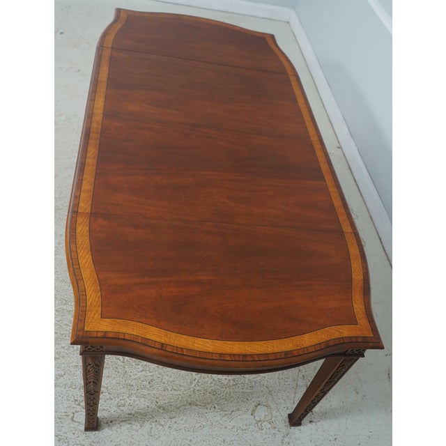 Henredon Chippendale Mahogany Dining Room Breakfast Table For Sale - Image 14 of 18