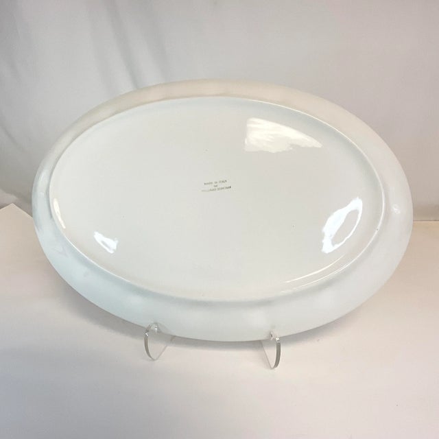 Vintage Italian Arts & Crafts Acorn & Laurel Wreath Platter, William Sonoma - Thanksgiving For Sale - Image 9 of 11