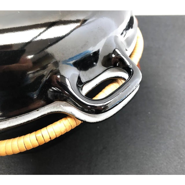 Mid-Century Modern Anker-Line Casserole Dish & Teak Stand by Jens Quistgaard for De Forenede Jernstoeberier, 1950s, Set of 2 For Sale - Image 3 of 10