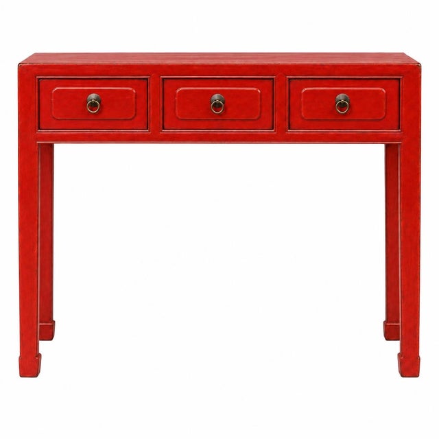 Mid-Century Chinese Red Lacquered Altar Style Console Table For Sale In Atlanta - Image 6 of 6