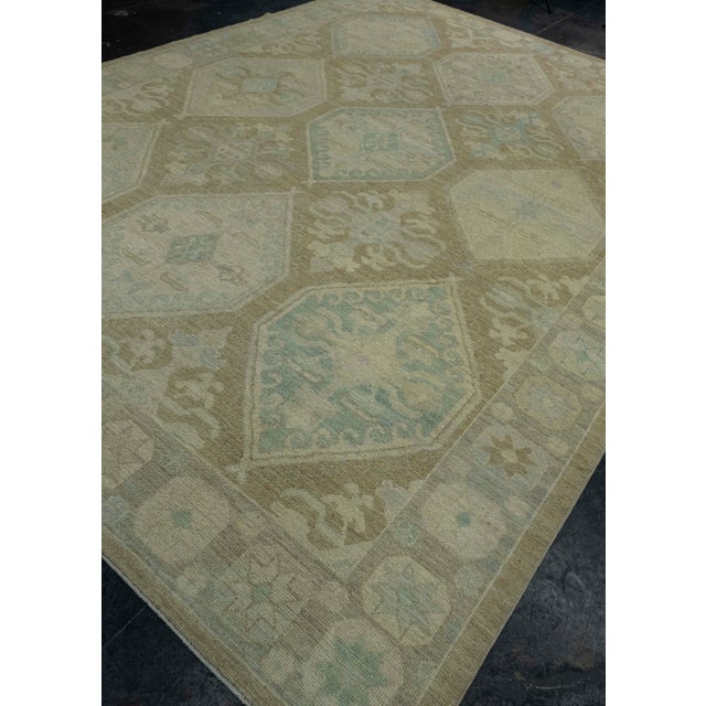 Turkish Turkish Oushak Rug 9'3" x 12'6" #18631 For Sale - Image 3 of 8