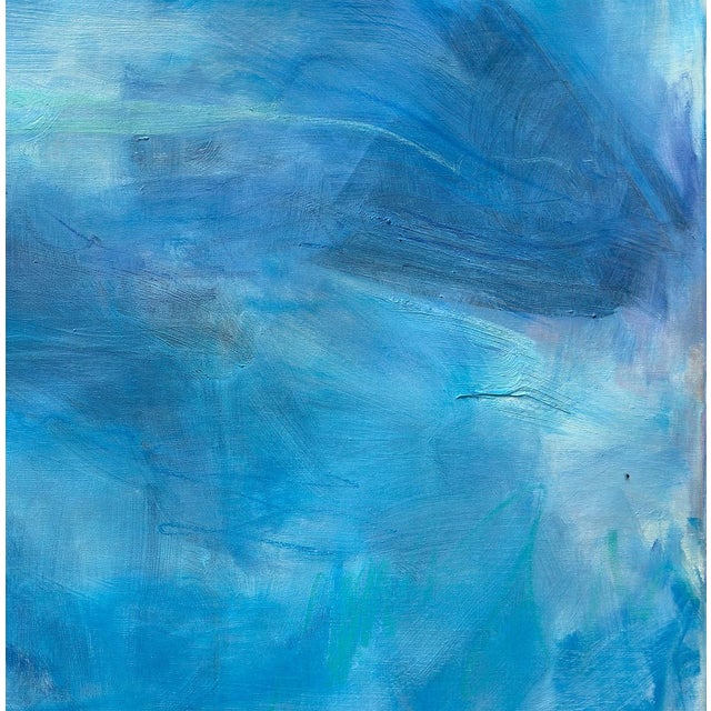 Contemporary Blue Refection 36x48 For Sale - Image 3 of 5