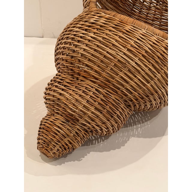 Monumental Woven Rattan Shell Form Sculpture For Sale - Image 13 of 15