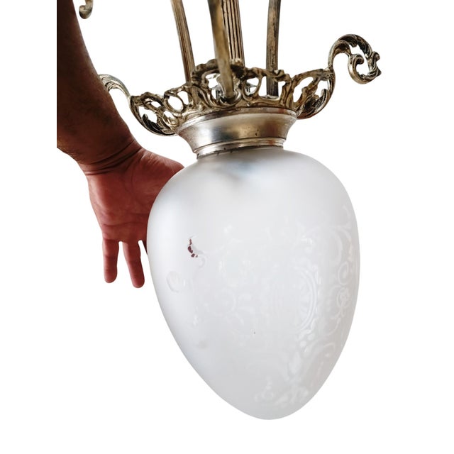 Vintage Art Deco Pendant Lamp, 1920s For Sale - Image 9 of 10
