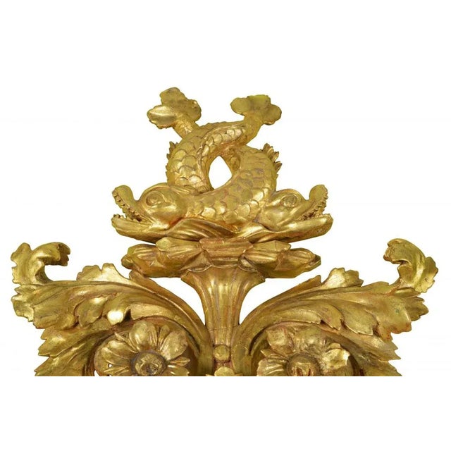 Early 19th Century A Fine Regency Giltwood and Ebonised Girandole Mirror For Sale - Image 5 of 6