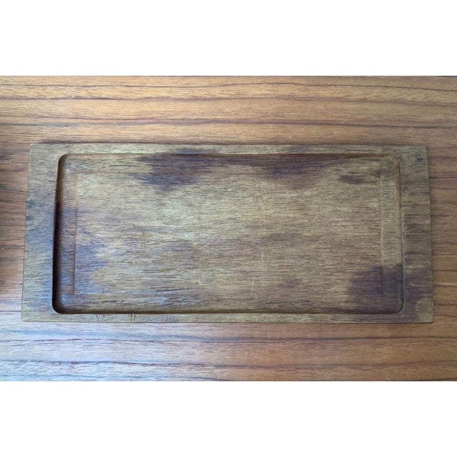 Mid-Century Danish Tray in Teak with Cabaret Glass Trays from Holmegaard, 1960s, Set of 4 For Sale - Image 12 of 18