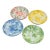 Floral Ceramic Plate in Country Style - Set of 4 For Sale