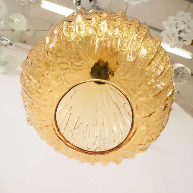 Glass Amber Glass Pendant For Sale - Image 7 of 9