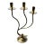 Mid 20th Century Modern Design Brass 3 Taper Candelabra For Sale