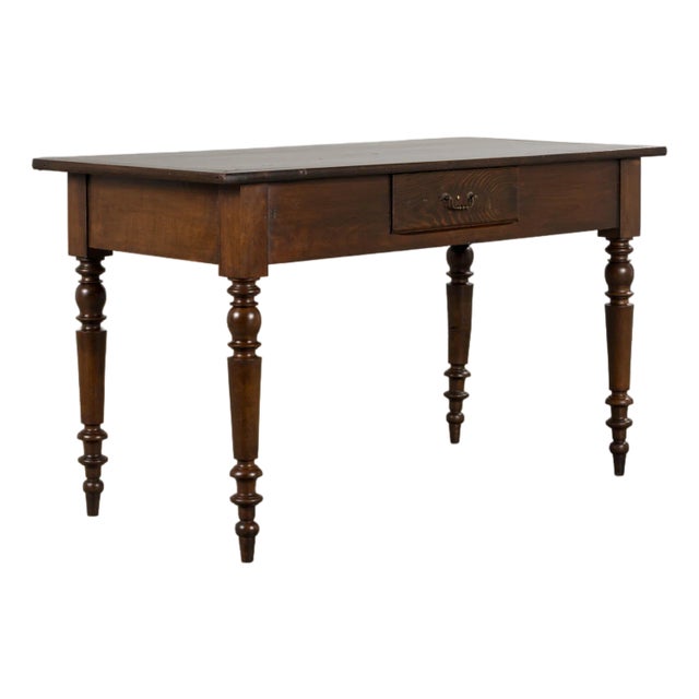 Antique Country French Louis Philippe Style Farmhouse Maple Table For Sale