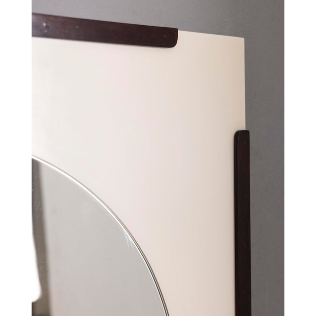 Mid-Century Modern Vintage Wooden Wall Mirror by the Sbrilli Brothers, 1970s For Sale - Image 3 of 11