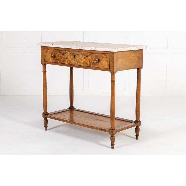 Antique French Walnut Console Table, 1700s For Sale - Image 9 of 9