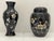 Elegant and richly detailed, this vintage 1960s Royal Delft “Famille Noire” set features a stunning lidded ginger jar...