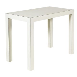 1970s Vintage White Console Parsons Table For Sale