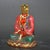 Red Colored-Glass Buddha Figurine — Seated on Lotus Throne, Red & Gold Robes For Sale - Image 8 of 9