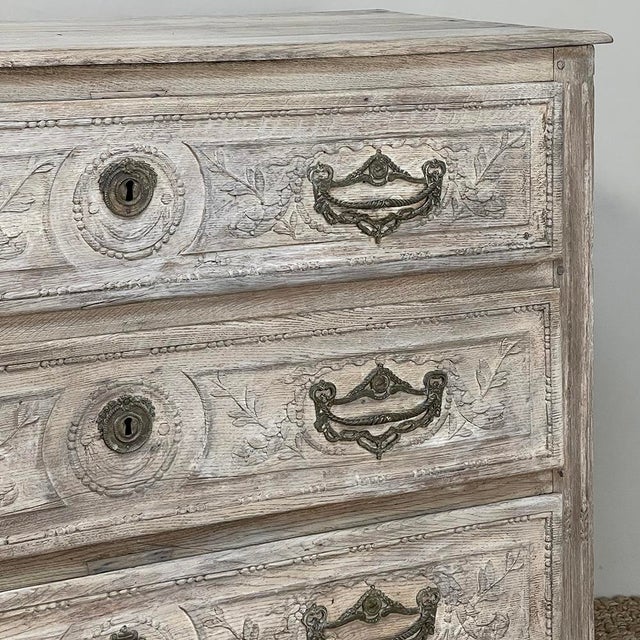 18th Century Country French Whitewashed Commode With Bronze Hardware For Sale - Image 13 of 18