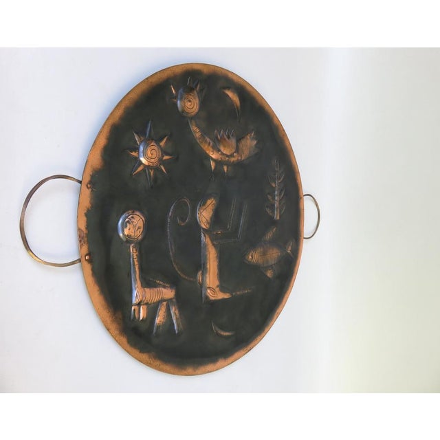 Mid-Century Modern Wall Decoration in Copper & Brass, 1960s For Sale - Image 3 of 18