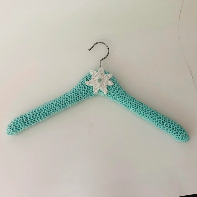 Contemporary Handmade Knitted Clothes Hangers S/4 For Sale - Image 3 of 6
