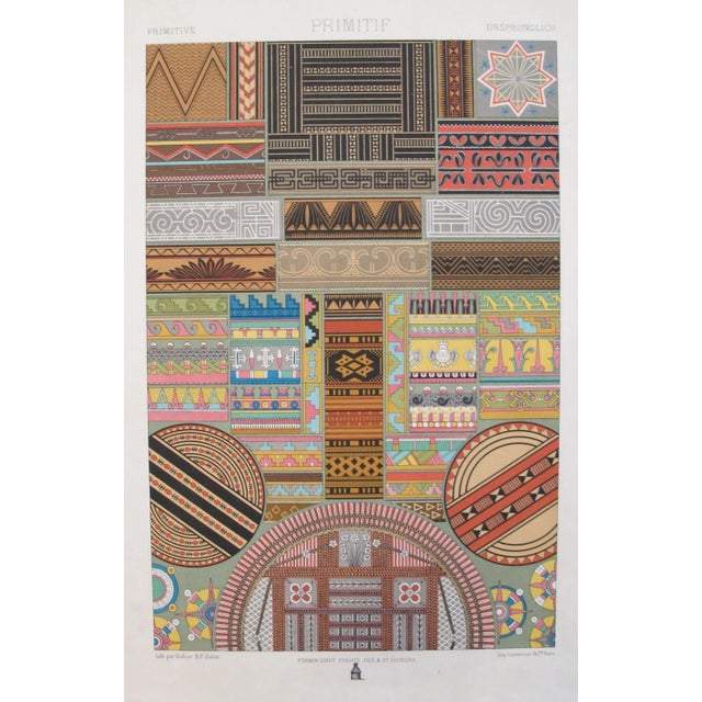 Vintage French Decorator Sheet Primitive C. 1870 For Sale - Image 4 of 4