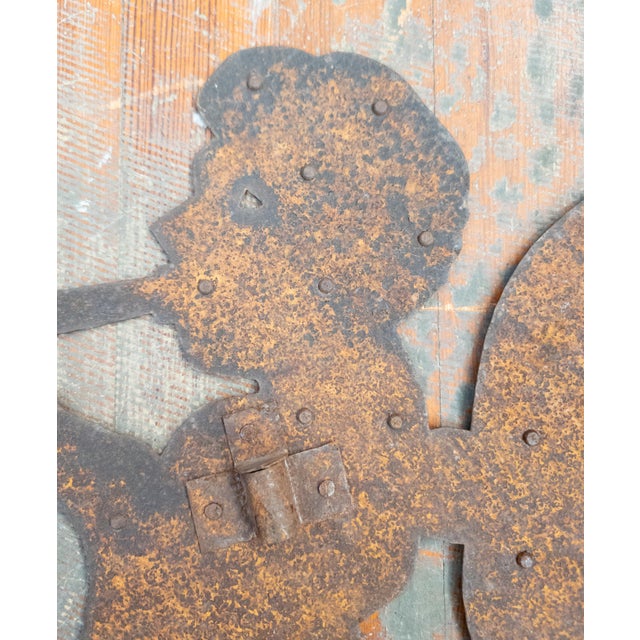Early 20th Century Primitive Folk Art Sheet Metal Weathervane of Triton For Sale - Image 12 of 15