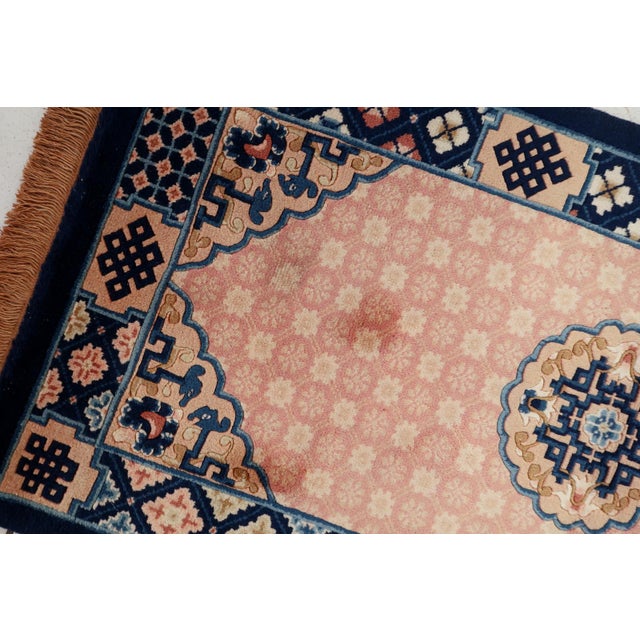 Textile 1930s, Antique Chinese Art Deco Rug 2 X 4' For Sale - Image 7 of 12
