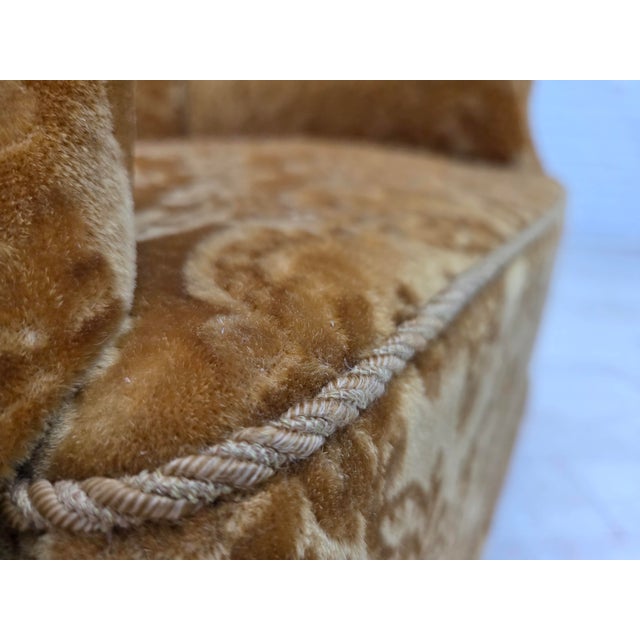 Danish Oak Relax Armchair with Velour Upholstery, 1960s For Sale - Image 6 of 18