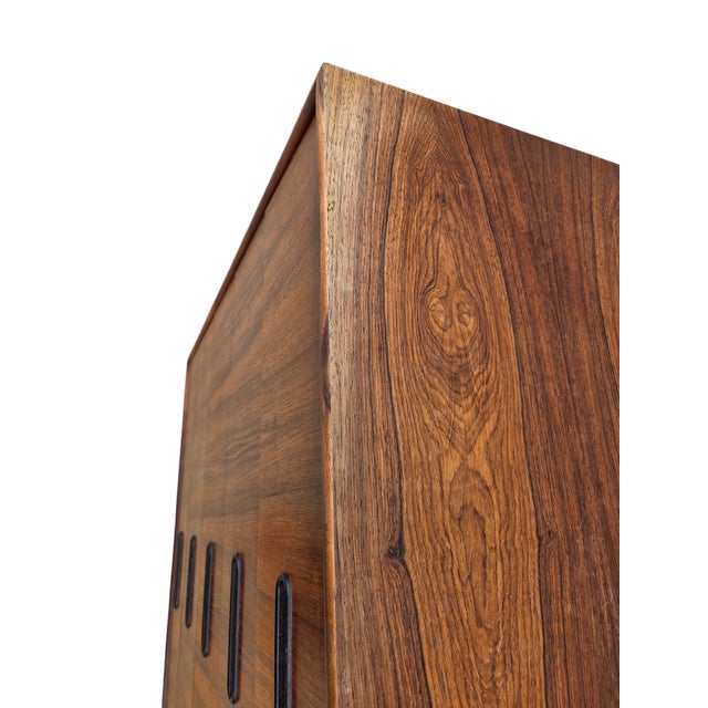 1970s Danish Modern Rosewood Dresser High Chest of Drawers For Sale - Image 13 of 15