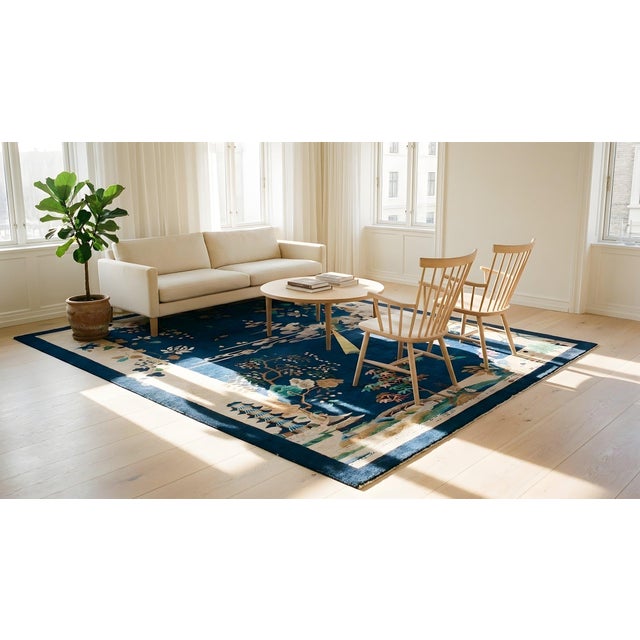 1920s Chinese Art Deco Carpet ( 9' x 11' 6" - 275 x 350 cm ) For Sale - Image 9 of 9