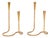 Pair of Illums Bolighus Modernist Brass Candlestick Holders For Sale