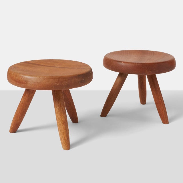 Mid-Century Modern A Rare Low Stool by Charlotte Perriand For Sale - Image 3 of 3