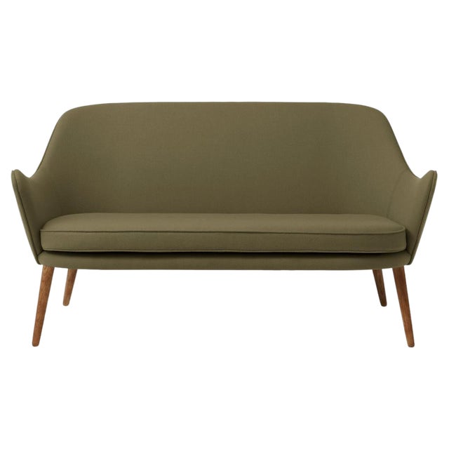 Dwell 2 Seater Sofa in Olive by Warm Nordic For Sale