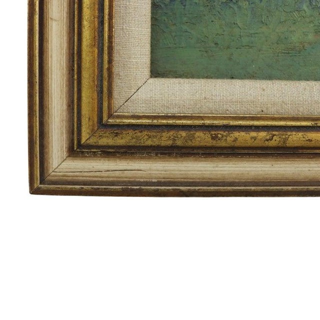 Paint Theodore Houston Style New Hope School Oil on Board Impressionist Painting C1930 For Sale - Image 7 of 9