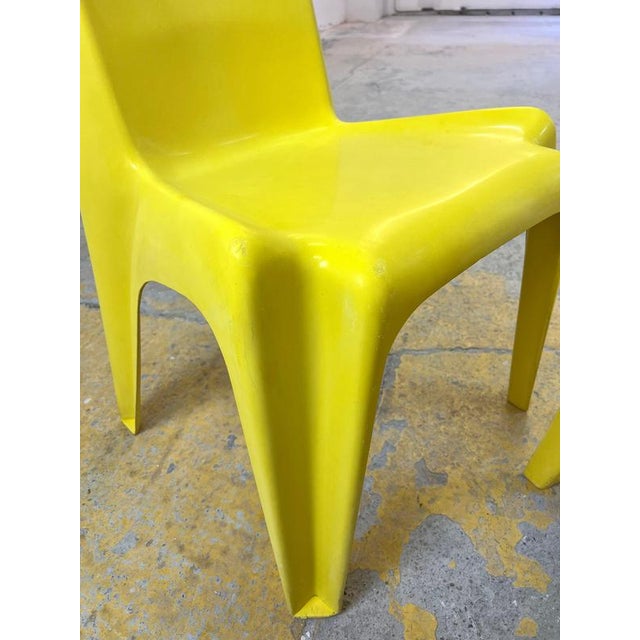 Yellow Yellow BA1171 Dining Room Chairs by Helmut Bätzner for Bofinger For Sale - Image 8 of 11