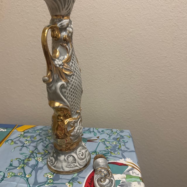 Vintage 1971 Jim Beam "Fantasia" Decanter - Regal China Floral Porcelain Bottle For Sale - Image 9 of 10