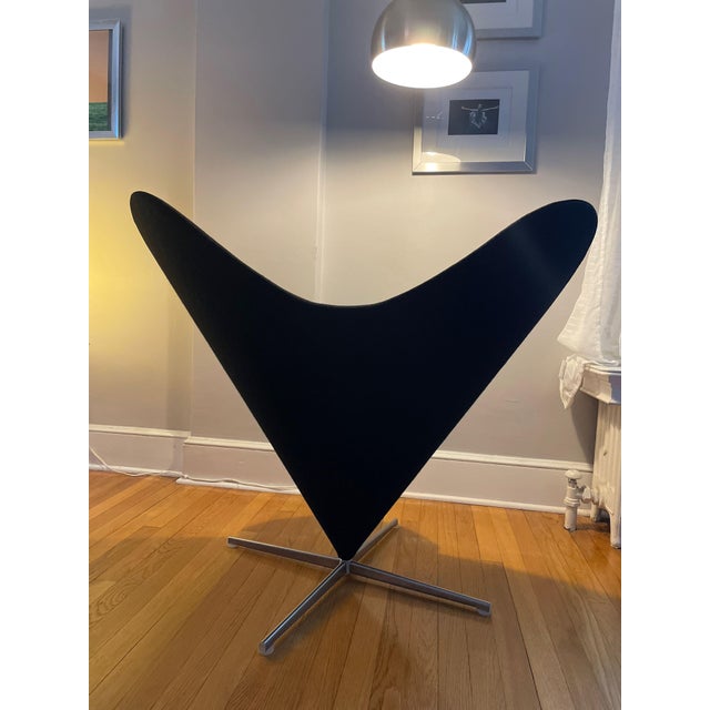 Black Verner Panton’s Heart Cone Chair — A Mid-Century Modern Masterpiece For Sale - Image 8 of 10