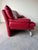 Animal Skin Vintage Postmodern Nicoletti Salotti–Style Italian Red Leather Sofa For Sale - Image 7 of 11