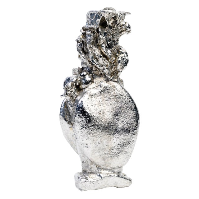 Mushroom Pewter Vase by Kajsa Willner For Sale