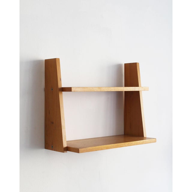Mid-Century Beech Wall Shelf, Czechoslovakia, 1960s For Sale - Image 9 of 12