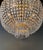 1940s Vintage Large Crystal Tent and Basket Crystal Chandelier Gold Ornaments For Sale - Image 5 of 9