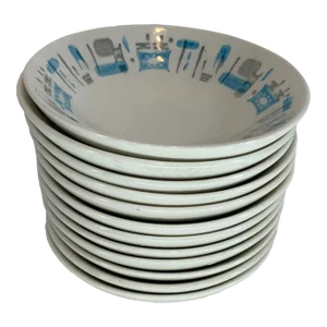 Set of 12 “blue Haven” by Royal China Small Mid Century Bowls