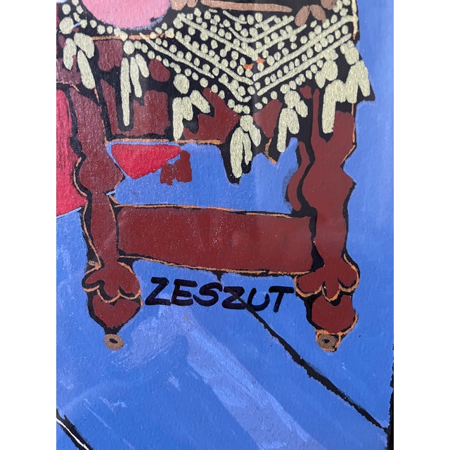 1990s 1990s "Living Room Series 1" Interior Scene Serigraph by Laurie Zeszut, Framed For Sale - Image 5 of 9