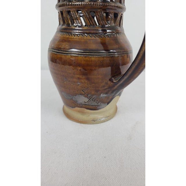 Ceramic Deceptive Stoneware Pitcher by Jean-Claude Seguin, 1990s For Sale - Image 7 of 11