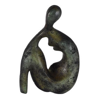 Modernist Bronze Nude Figural Sculpture Vintage For Sale